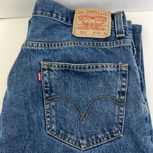 Levi’s 550 Relaxed Fit Tapered Leg Denim Blue Jeans Men’s 36 x 36 - 100% Cotton